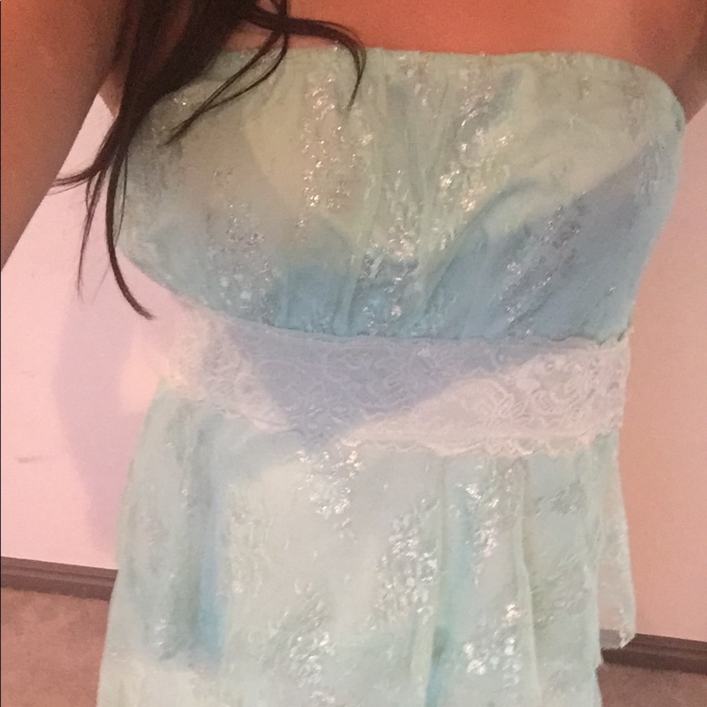 Sky blue homecoming dress